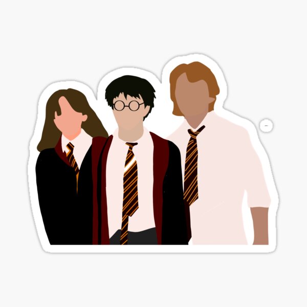 Harry Potter Vinyl Sticker The Golden Trio Hogwarts Ron Weasley 
