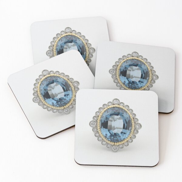 Item preview, Beautiful Aquamarine Diamond designed and sold by newburyboutique.