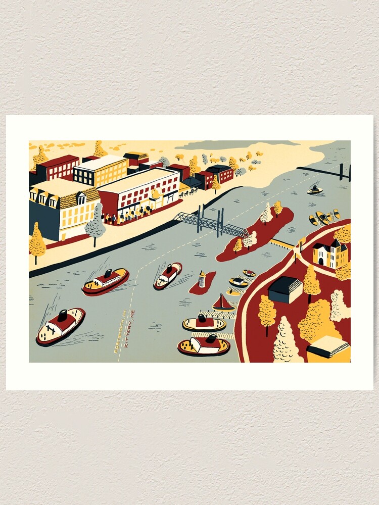 Alternate view of Portsmouth & Kittery Art Print