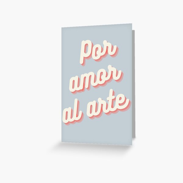 Por amor al arte | letras | Tipografia Tarjetas de felicitación
