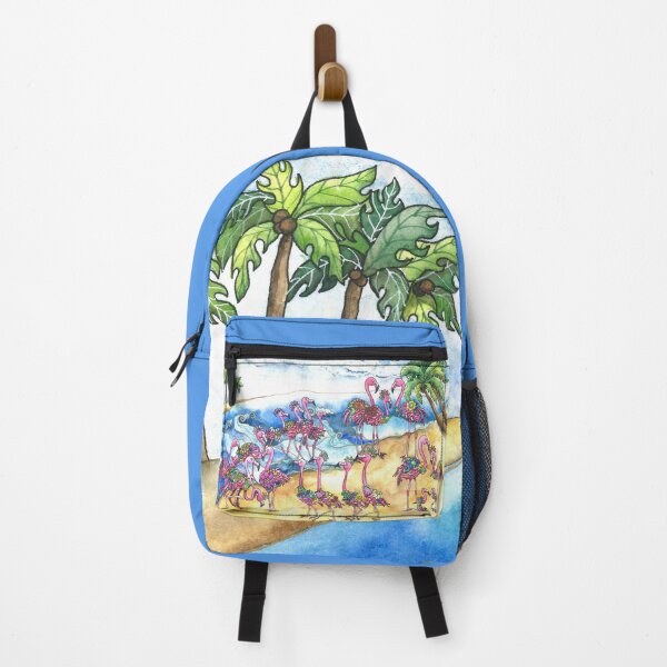 Item preview, Beach Day for a Flamboyance of Flamingos designed and sold by ShelleyYlstArt.