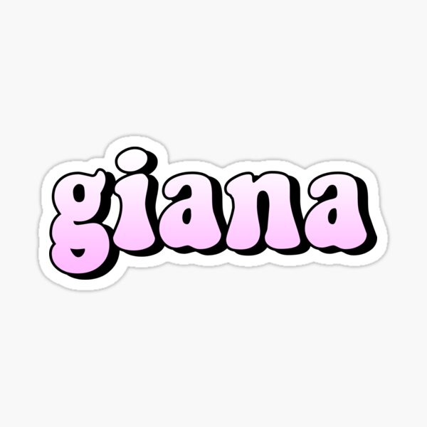 “aesthetic pastel pink gradient giana name” Sticker for Sale by