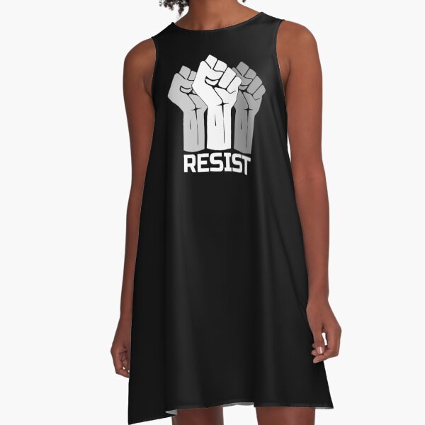 Resist mit Faust 3 - in Weiß A-Linien Kleid