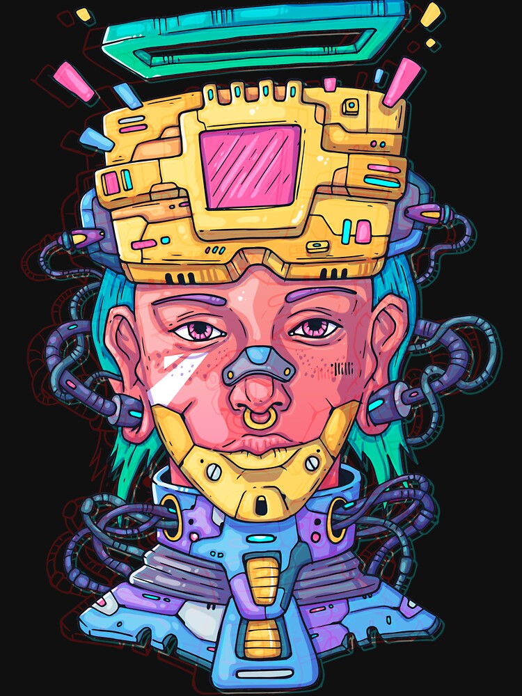 "Cyber punk virtual face " Tshirt for Sale by Rachidsolution