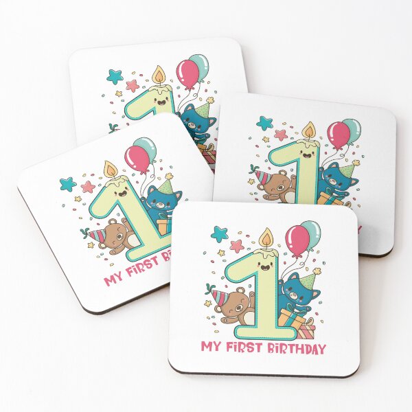 Item preview, Birthday baby - 1st birthday bear and cat designed and sold by Shirt-PJ.