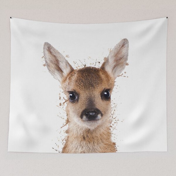 Item preview, Baby deer watercolor animals nursery decor designed and sold by DelzStudio.