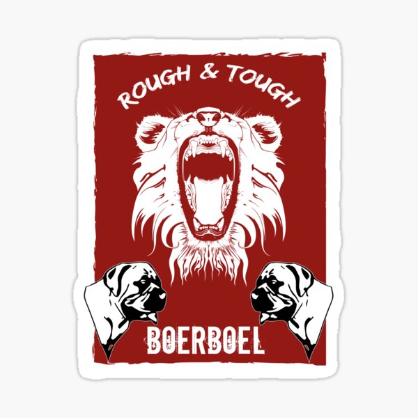 Boerboel Rough and tough lion Sticker