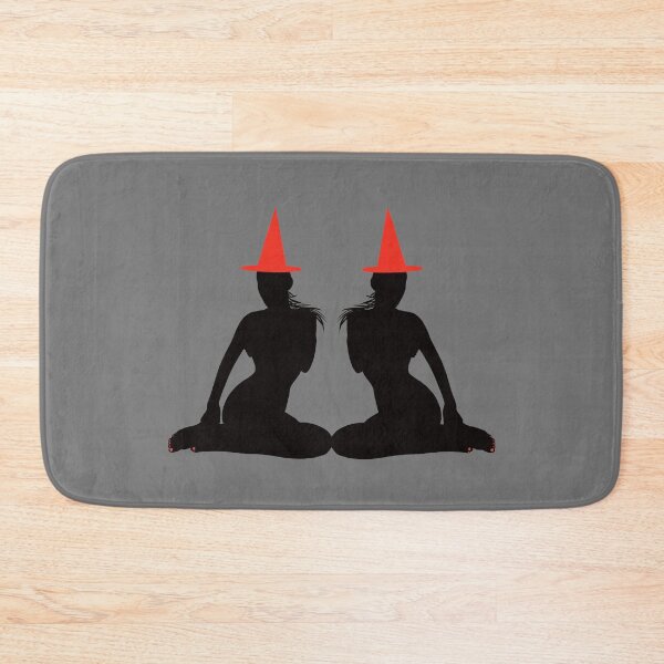 Item preview, Sensual twins silhouettes of witch with red Halloween hats designed and sold by BV-creas.