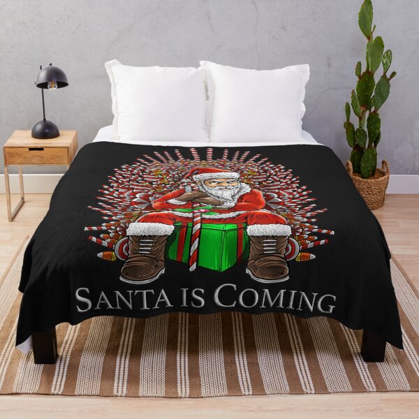 Item preview, Santa Is Coming Candy Cane Throne Christmas Parody designed and sold by palaelica.