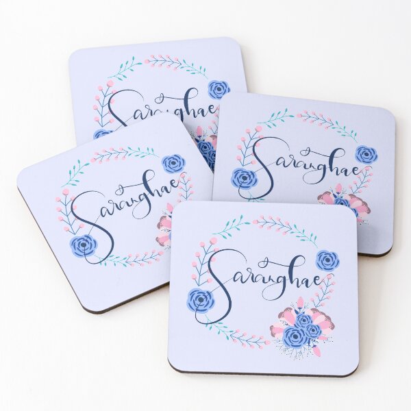 Item preview, Saranghae Calligraphy in Beautiful Flower Wreath designed and sold by dorkysince1994.
