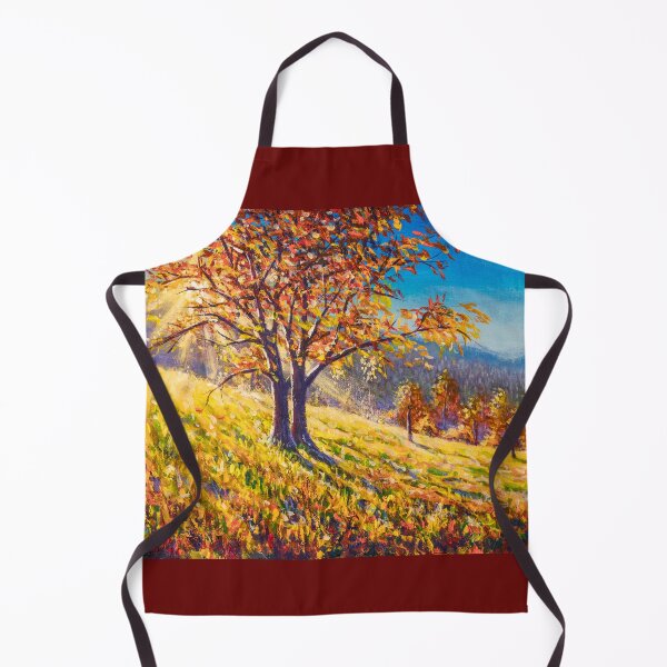 Item preview, Sunny autumn tree in field hand painted painting by Rybakow. designed and sold by rybakowvalery.