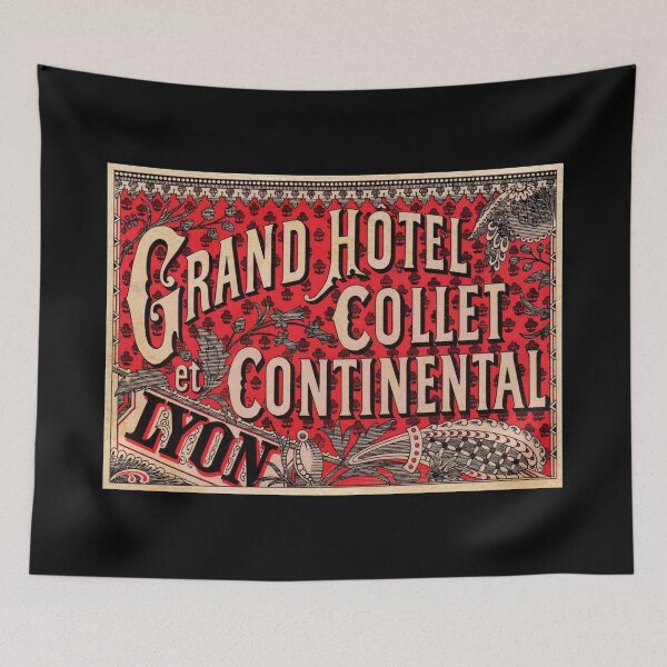 Item preview, France - Lyon - Grand Hotel Continental - Vintage Luggage Label designed and sold by imageresource.
