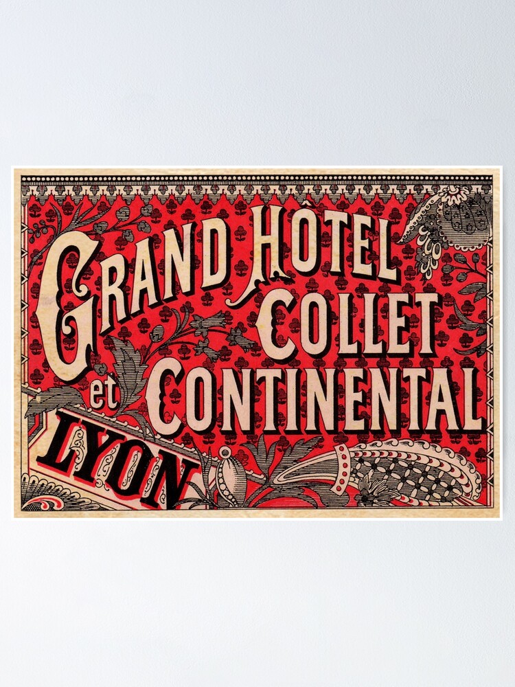 Vintage French Hotel Luggage Tag