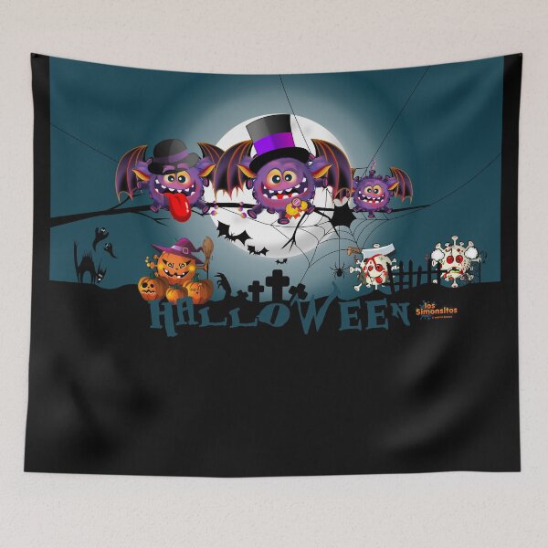 Item preview, The Brokos on Halloween over the graveyard designed and sold by simonsitos.