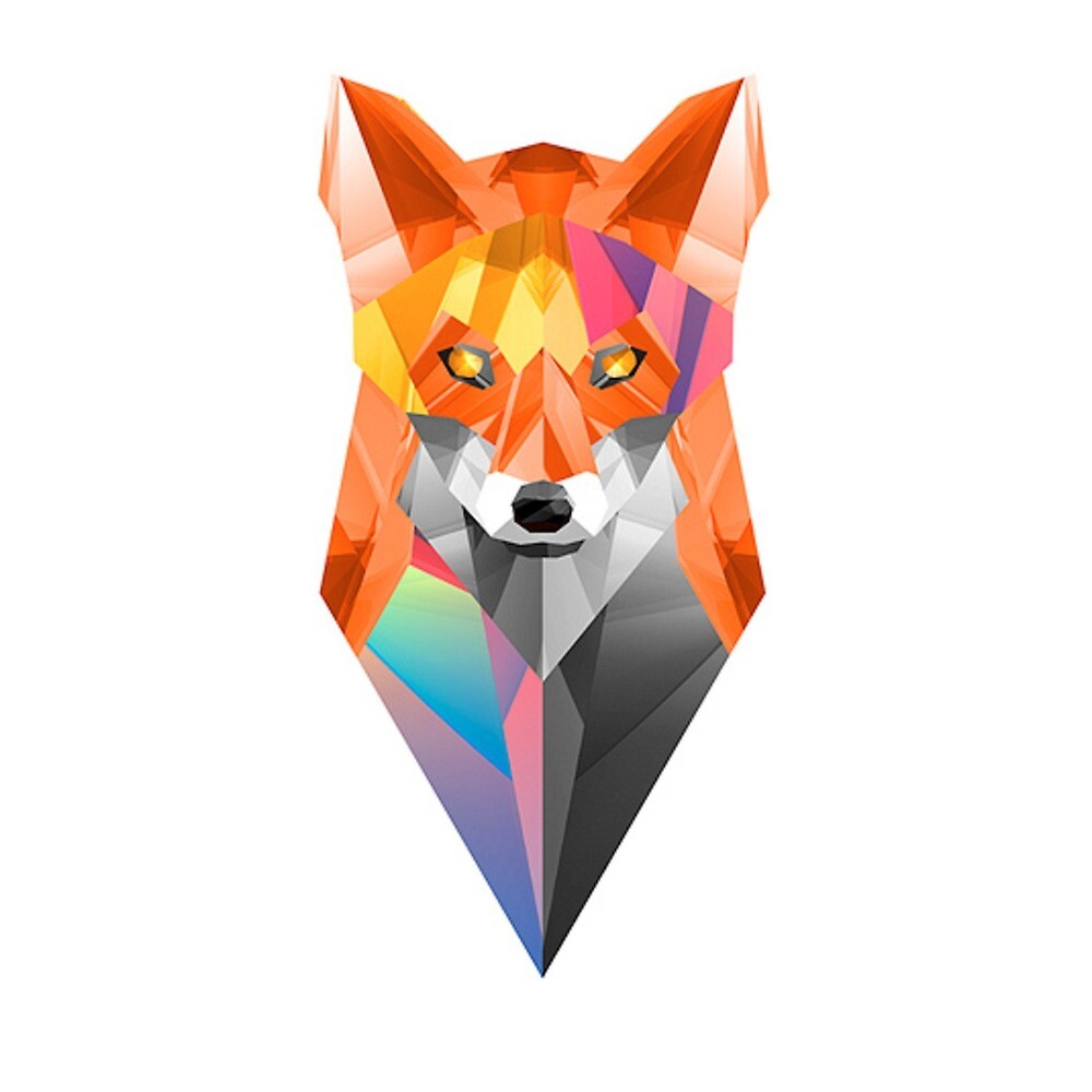 fox drawing geometric