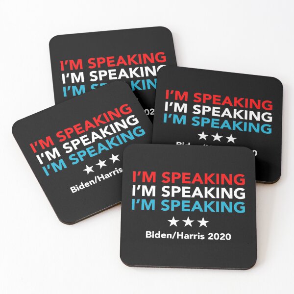 Item preview, I Am Speaking Kamala Harris Quote / Vote Biden 2020 Saying design designed and sold by CreatedByHeidi.