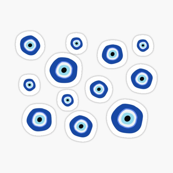 Evil eye stickers png Printable sticker set Planner sticker