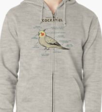 Anatomy of a Cockatiel Zipped Hoodie