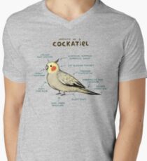 Anatomy of a Cockatiel Men's V-Neck T-Shirt