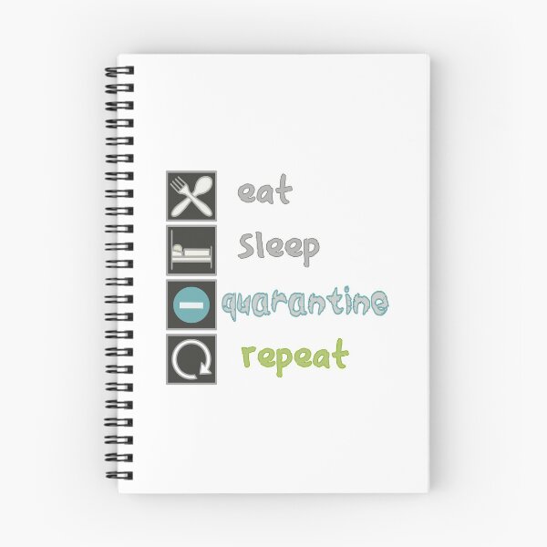 Item preview, Eat Sleep Quarantine Repeat white designed and sold by ViewerEqualsPhoton.