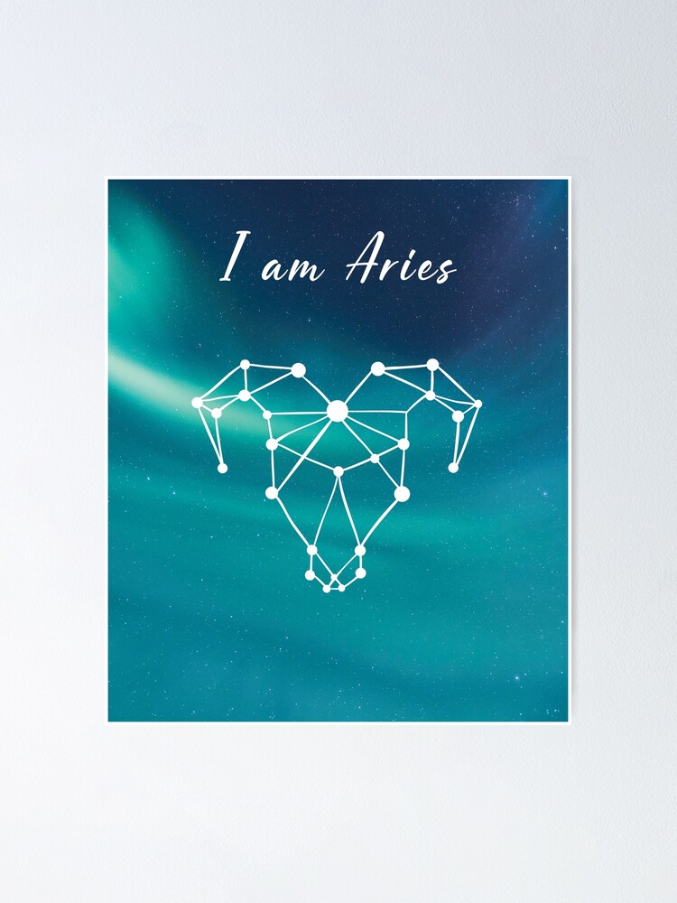 I am Aries Birthday Horoscope Zodiac Sign Poster