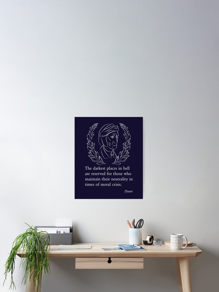 Poster Citation Dante La Divine Comedie Inferno Chant 3 Par Brodyquixote Redbubble