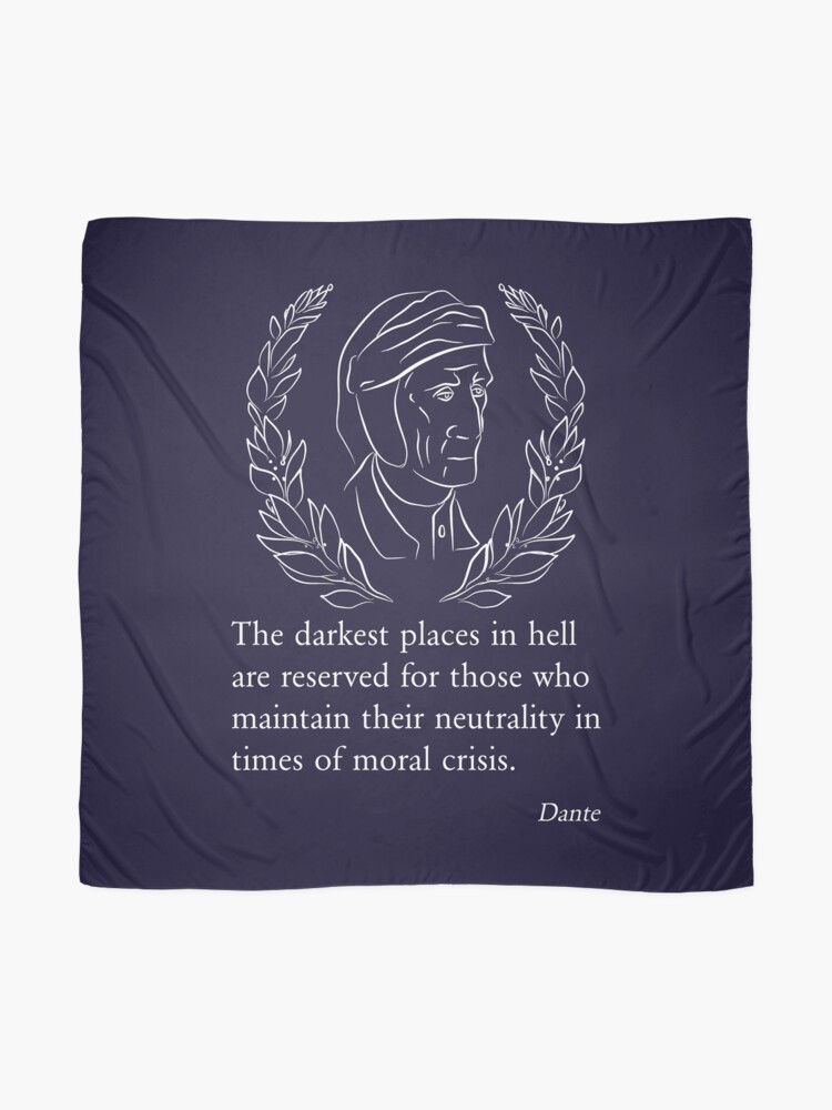 Foulard Citation Dante La Divine Comedie Inferno Chant 3 Par Brodyquixote Redbubble