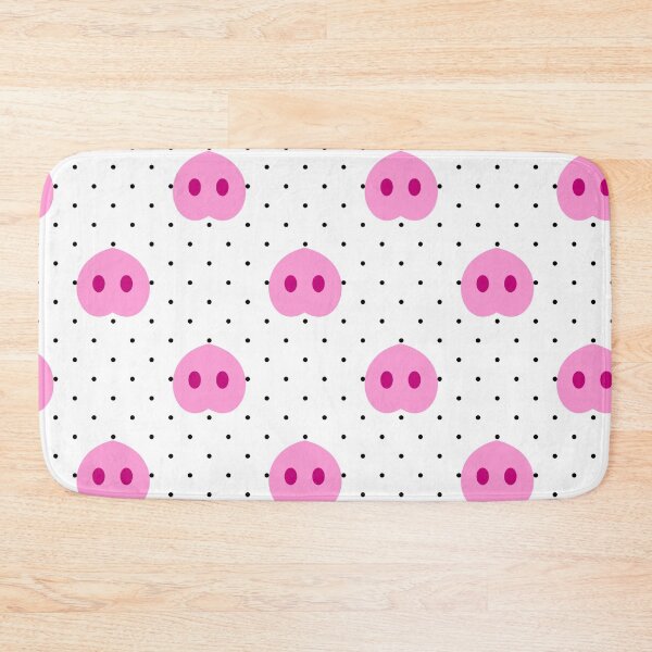 Item preview, Pink Heart Pig Snout Polka Dots Pattern designed and sold by EarlessPierre.