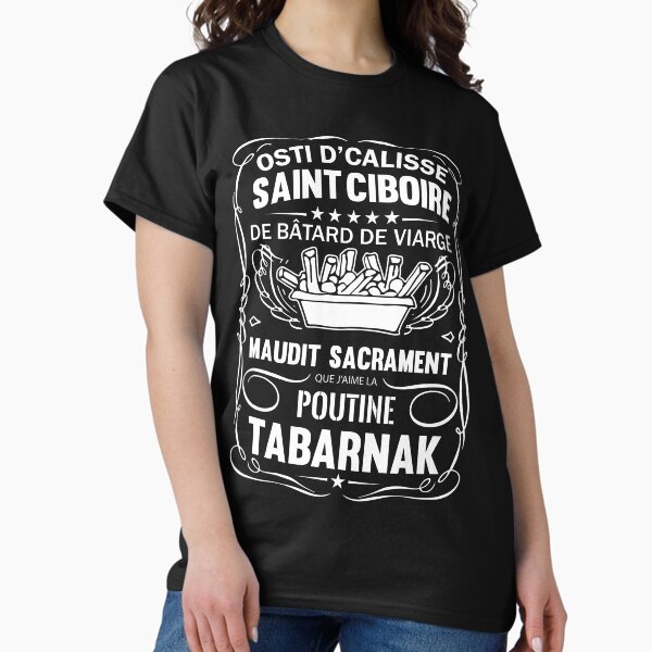 Aperçu de l'œuvre Québec  POUTINE - Sacre et Expressions du Québec en français ! créée et vendue par Sampik.