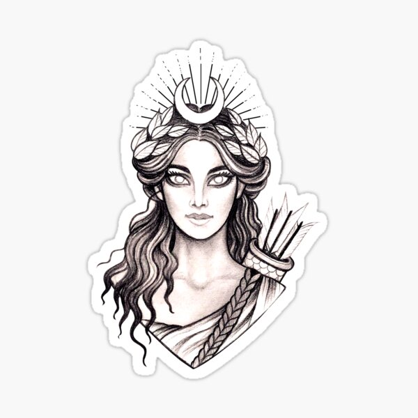 Artemis Hunt Goddess - Greek Mythology Ancient Greece Hunter Sticker