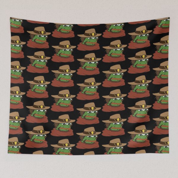 Item preview, Pepe the frog meme cowboy designed and sold by Omeris.