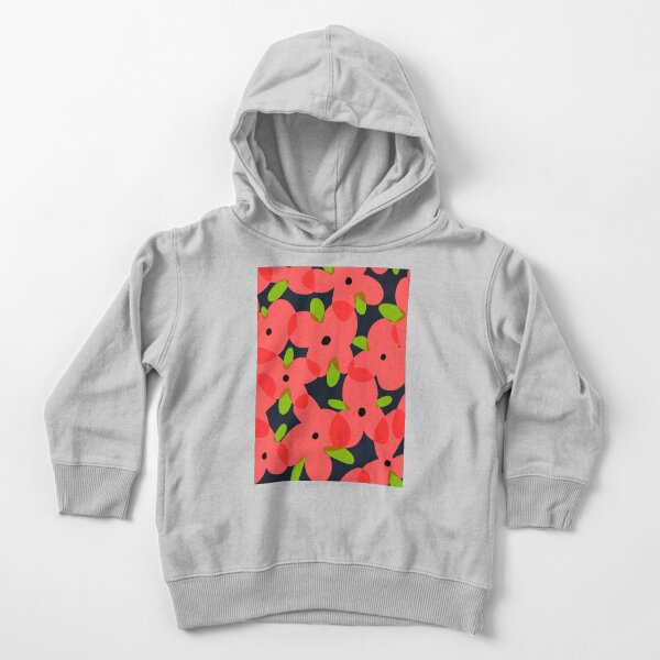 Amapolas | Patrón de flor roja Sudadera con capucha para bebé