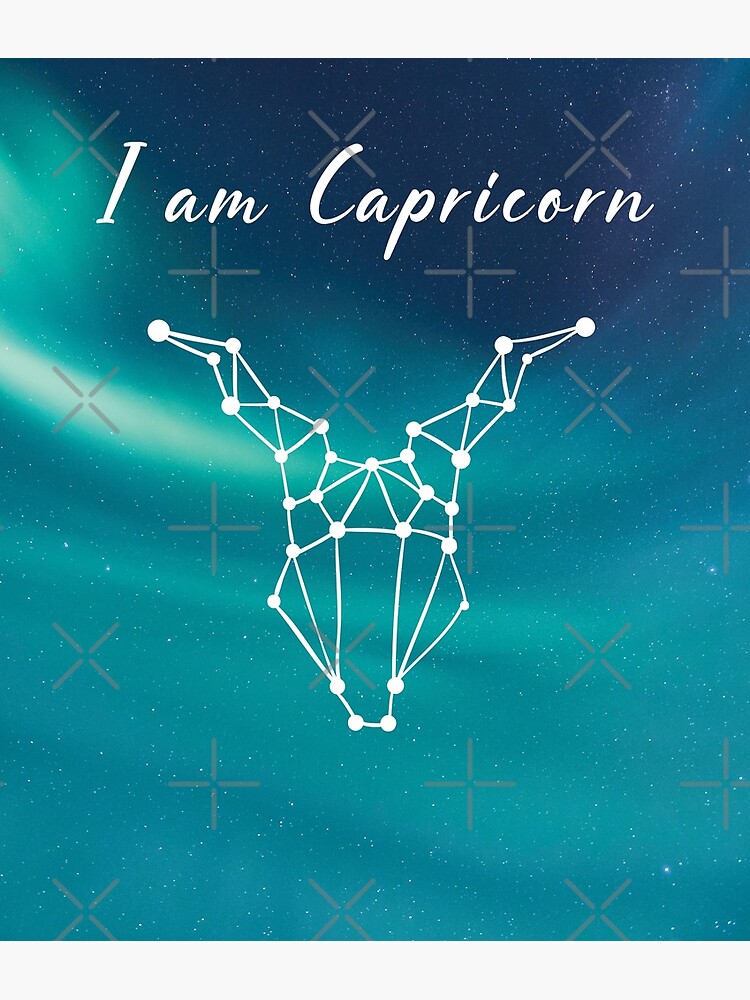 Disover I am Capricorn - Birthday Horoscope Zodiac Sign Premium Matte Vertical Poster
