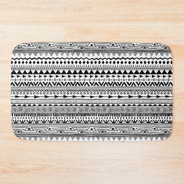 Item preview, Black and white ethnic pattern designed and sold by LaPetiteBelette.