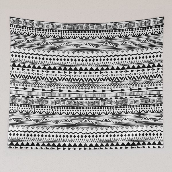 Item preview, Black and white ethnic pattern designed and sold by LaPetiteBelette.