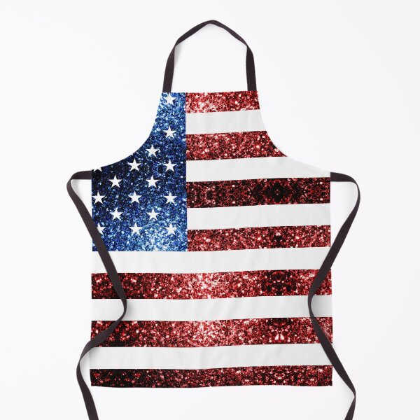Item preview, USA flag red blue faux sparkles glitters 4th of July patriotic girly design (Photo of Glitter - Not Reflective)   designed and sold by PLdesign.