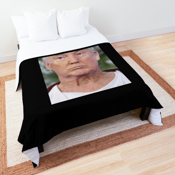 Bald Trump Without Makeup | Trump Without Spray Tan | Trump Without Wig | Must-Have Gift Meme Photo Comforter