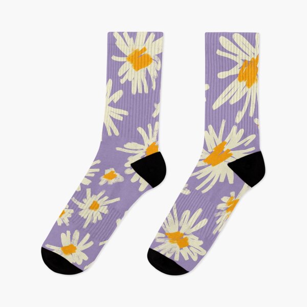Item preview, Abstract lilac chamomile print designed and sold by MyYellowBird.