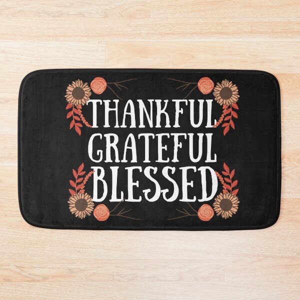 Item preview, Thankful grateful blessed - Thanksgiving holiday gift - Inspirational quotes designed and sold by PurpleAcademy.