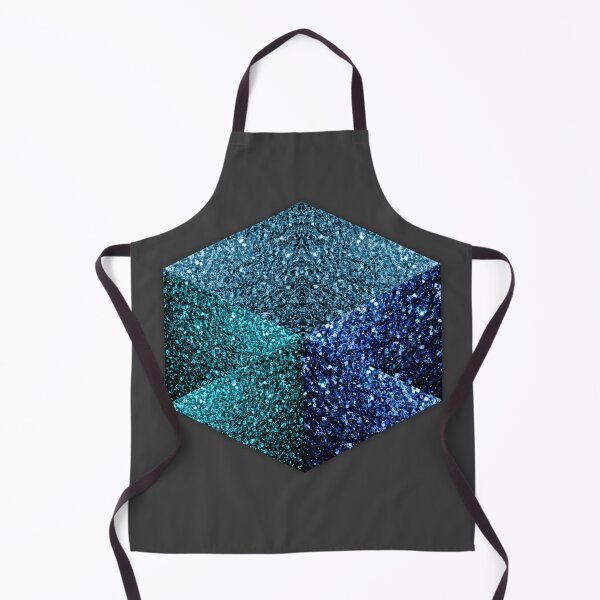 Item preview, Aqua blue faux sparkles diamond geometric hexagon (Photo of Glitter - Not Reflective) designed and sold by PLdesign.