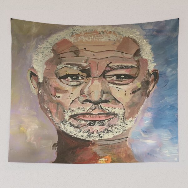 Item preview, A Portrait of Morgan Freeman designed and sold by Art With Impact – Statement Art & Apparel for Deep Thinkers.