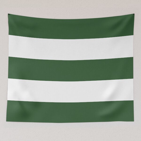 Item preview, Large PINE GREEN and WHITE Horizontal STRIPES designed and sold by RachelMacht.