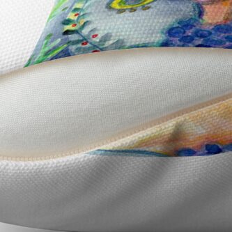 Alternate view of Frida in her Garden Throw Pillow