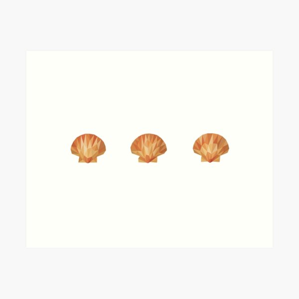 three seashells art prints redbubble