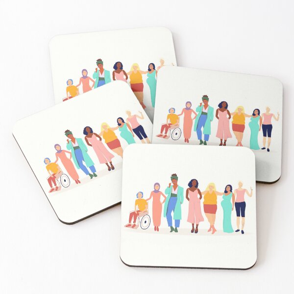 Item preview, Diverse colourful women from all walks rising up together, diversity unity, women empowerment, girl power, women's day. Fashionable body positive, LGBT, religion positive and acceptance, selflove designed and sold by ruepix.