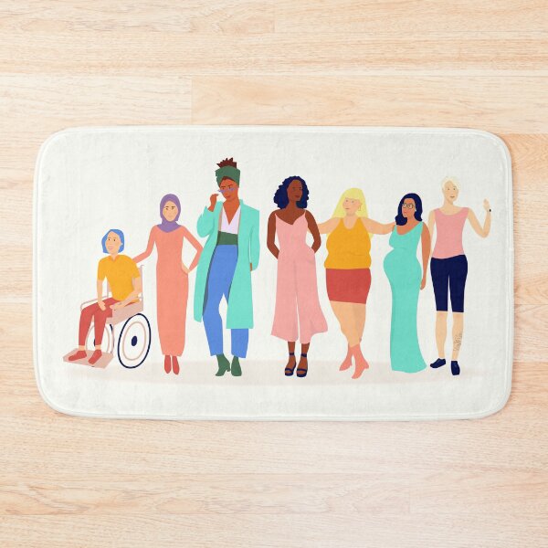 Item preview, Diverse colourful women from all walks rising up together, diversity unity, women empowerment, girl power, women's day. Fashionable body positive, LGBT, religion positive and acceptance, selflove designed and sold by ruepix.