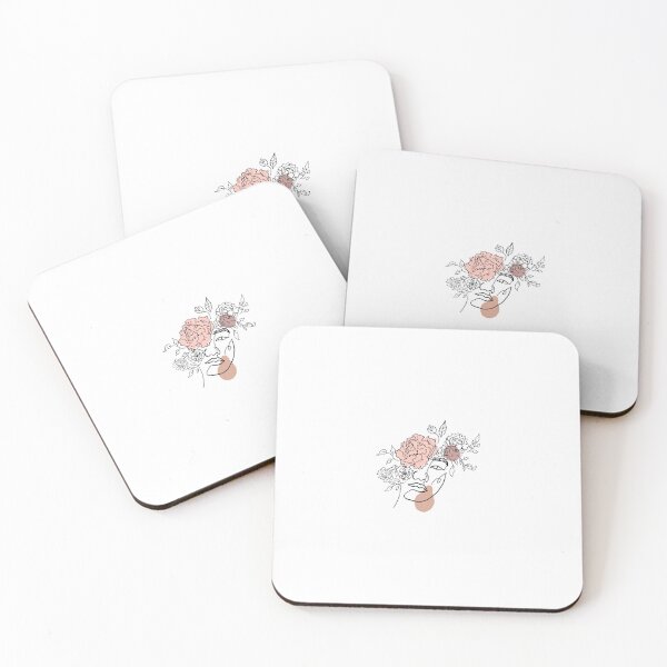 Item preview, Floral Minimalist Contour Line Portrait designed and sold by xinyuhartshorn.