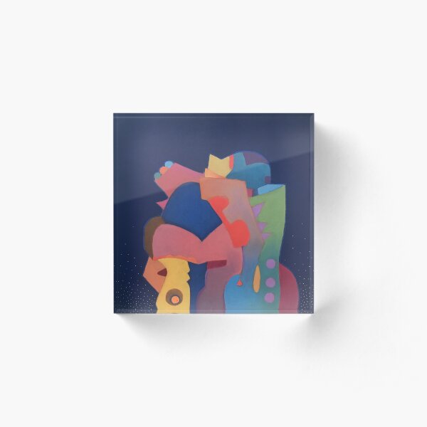 The Washing-Up Monster, #darkblue #redbubble Acrylic Block