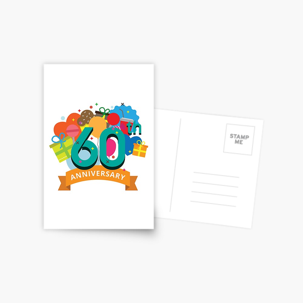 60th Anniversary Greeting Card for Sale by 4AllTimes