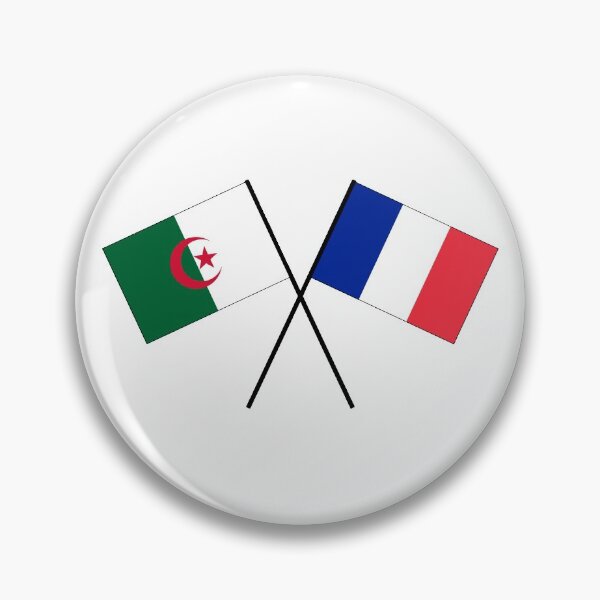 Artikelvorschau, französisch-algerische Freundschaft Flagge Fahne entworfen und verkauft von GeogDesigns.